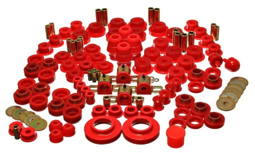 Picture of Energy Suspension 97 - 06 Jeep Wrangler TJ Red Hyper - Flex Master Bushing Set