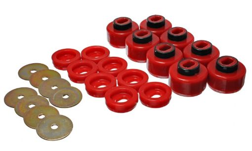 Picture of Energy Suspension 99 - 06 Silverado C1500K1500 01 - 06 Silverado C2500K2500 Red Body(cab) Mount Set