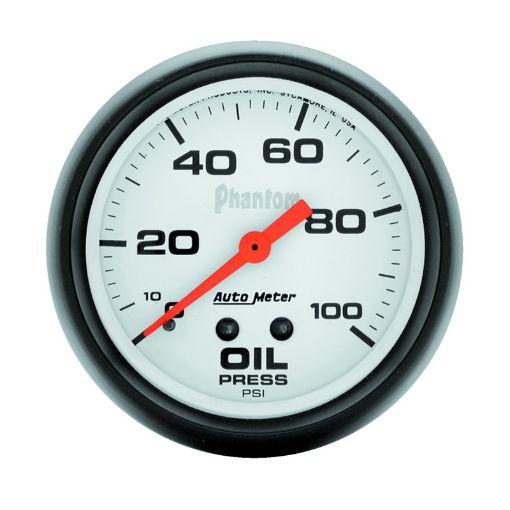 Picture of Autometer Phantom 66.7mm 0 - 100 PSI Mechanical Oil Pressure Gauge