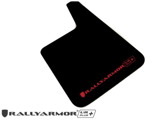 Picture of Rally Armor Universal Fit (No Hardware) UR Plus Black UR Mud Flap w Red Logo