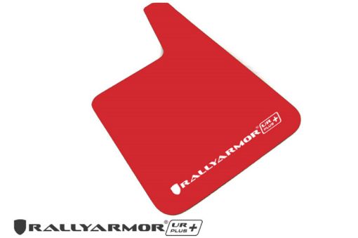 Picture of Rally Armor Universal Fit (No Hardware) UR Plus Red UR Mud Flap w White Logo