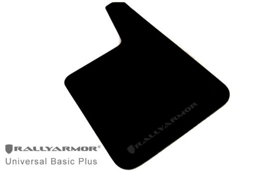 Picture of Rally Armor Universal Fit (No Hardware) Basic Plus Black Mud Flap w Black Logo