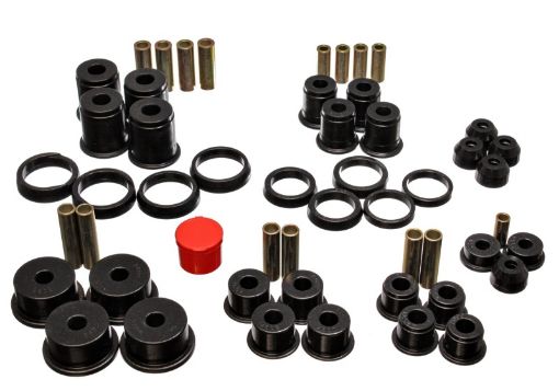 Picture of Energy Suspension 84 - 01 Jeep CherokeeWagoneerComanche Black Hyper - Flex Master Bushing Set
