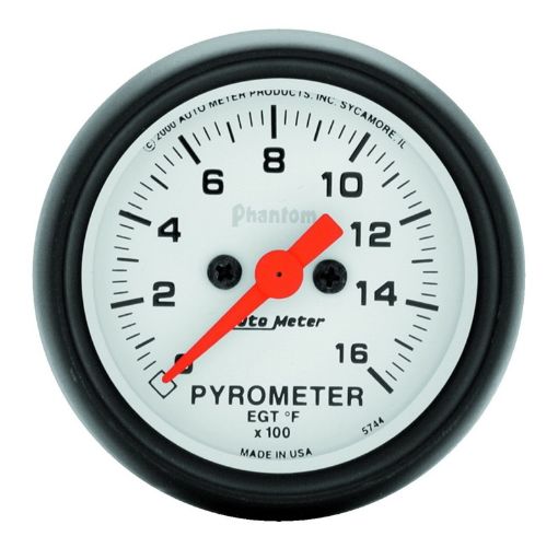 Picture of Autometer Phantom 52mm 1600 Deg F Electronic EGT Gauge Kit