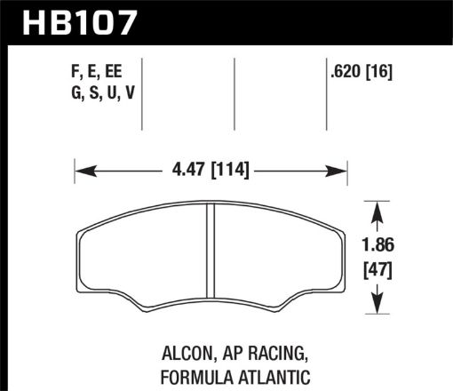Picture of Hawk CP2361CP3228CP5104CP5144 AP Racing DTC - 60 Brake Pads