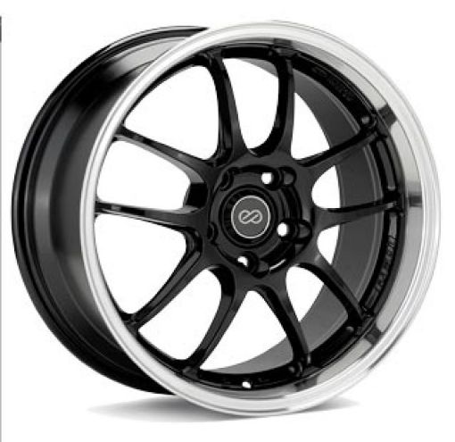Picture of Enkei PF01SS 17x8 5x114.3 50mm Offset 75mm Bore Diameter Gloss Black w Machined Lip