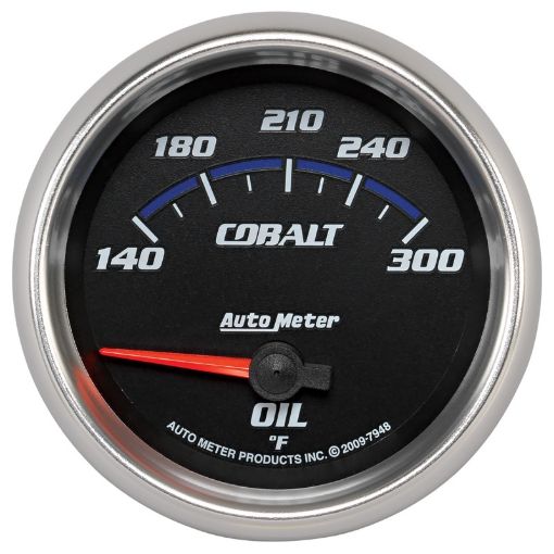 Picture of Autometer Cobalt 66.7mm 140 - 300 Degree F Electric Oil Temperature Gauge