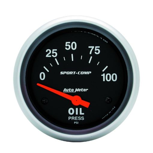 Picture of Autometer Sport - Comp 66.7mm 0 - 100 PSI Short Sweep Electronic Oil Pressure Gauge