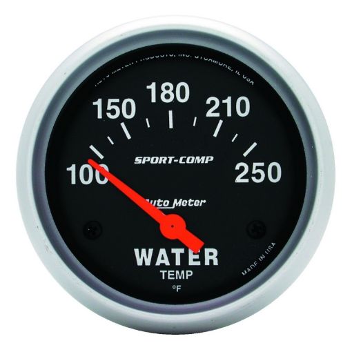 Picture of Autometer Sport - Comp 66.7mm 100 - 250 Deg F Short Sweep Electronic Water Temperature Gauge