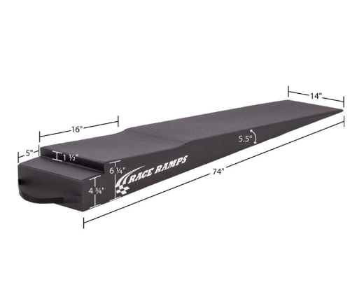 Picture of Race Ramps 7in. Trailer Ramp w Flap Cut - Out - 5.5 Degree Approach Angle