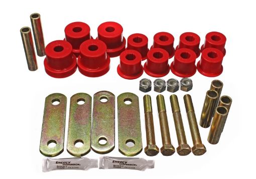 Picture of Energy Suspension 67 - 81 Chevrolet Camaro Red Heavy Duty Shackle Set (Includes Hardware)