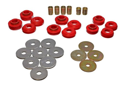 Picture of Energy Suspension 75 - 79 Chevrolet Nova Chevy II Red Body Mount Set