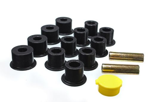 Picture of Energy Suspension 686 - 97 Nissan 720 Hardbody Pickup 2WD Black Rear Leaf Spring Bushing Set