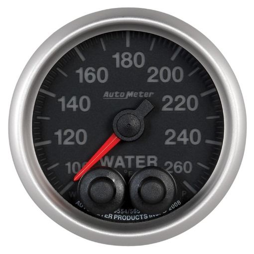 Picture of Autometer Elite 52mm 100 - 260 Degress F Water Temperature Peak and Warn Gauge w Electonic Control