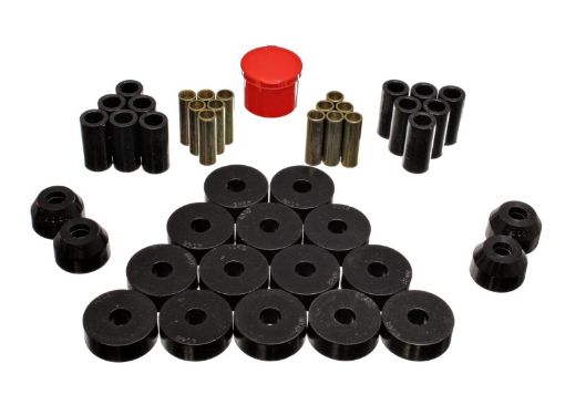 Picture of Energy Suspension 55 - 75 Jeep CJ5CJ6 Black Hyper - Flex Master Bushing Set