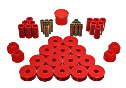 Picture of Energy Suspension 55 - 75 Jeep CJ5CJ6 Red Hyper - Flex Master Bushing Set