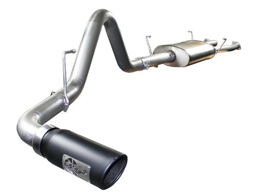 Picture of aFe MACHForce XP Exhausts Cat - Back SS - 409 EXH CB Toyota Tundra 07 - 09 V8 - 4.7L (blk tip)