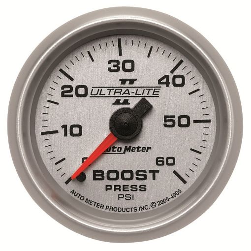 Picture of Autometer Ultra - Lite II 52mm 0 - 60 PSI Mechanical Boost Gauge