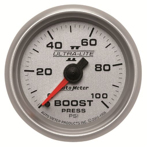 Picture of Autometer Ultra - Lite II 52mm 0 - 100 PSI Mechanical Boost Gauge