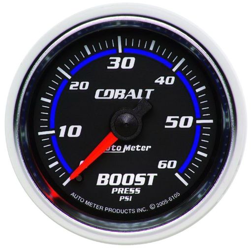 Picture of Autometer Cobalt 52mm 0 - 60psi Mechanical Boost Gauge