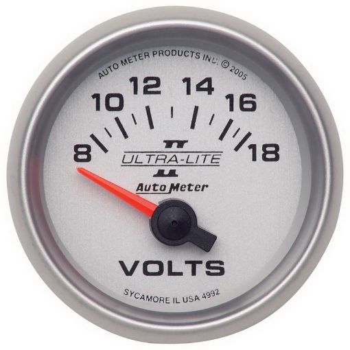 Picture of Autometer Ultra - Lite II 52mm 8 - 18 Volt Short Sweep Electronic Voltmeter