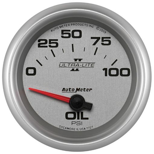 Picture of Autometer Ultra - Lite II 2 58in 0 - 100 PSI Short Sweep Electronic Oil Pressure Gauge