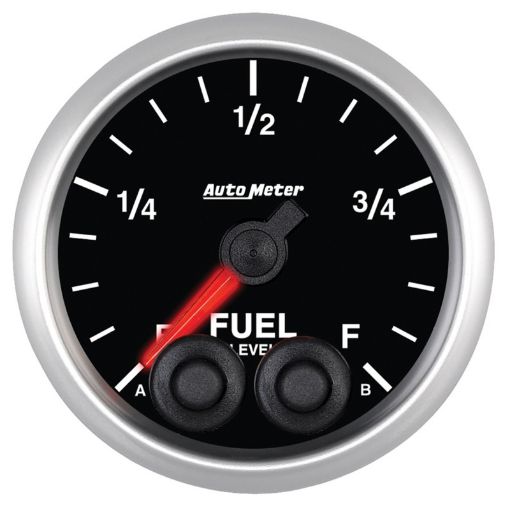 Picture of Autometer Elite 52mm 0 - 280 ohm Full Sweep Electronic Fuel Level Programmable Empty - Full Gauge