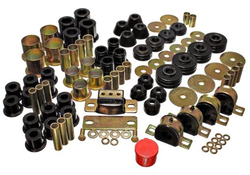Picture of Energy Suspension 73 - 80 Chevrolet GMC 2WD 12 Ton Pickup Black Hyper - flex Master Bushing Set