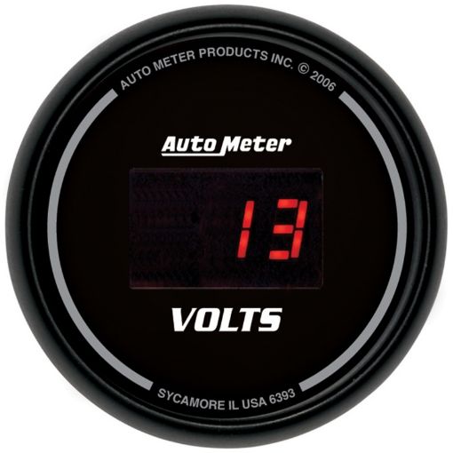 Picture of Autometer Black 52.4mm 8 - 18 Volts Digital Voltmeter Gauge