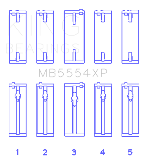 Picture of King Toyota 3SGTE (Size STD) Performance Main Bearing Set