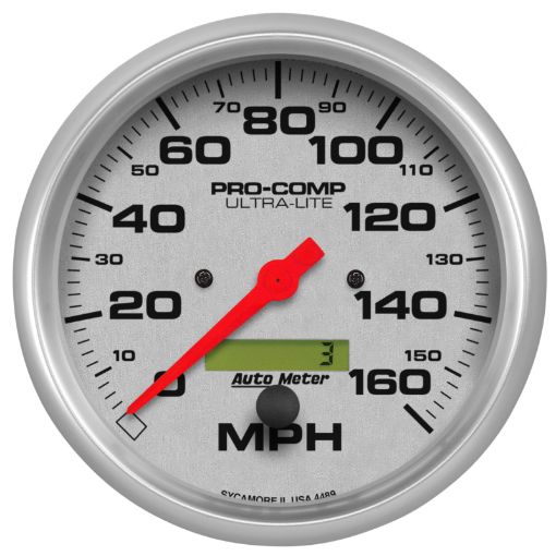 Picture of Autometer Ultra - Lite 127mm In - Dash Electronic Programmable 160 MPH Speedometer