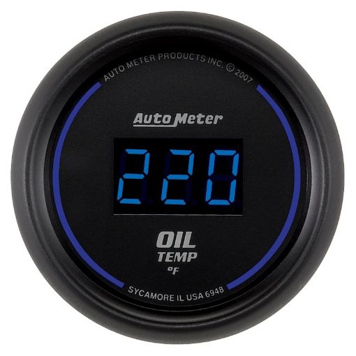 Picture of Autometer Cobalt Digital 52.4mm 0 - 340 deg F Oil Temperature Gauge