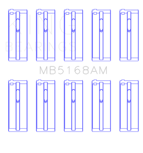 Picture of King Acura F22B1 Honda F22A1F22A6F22B1F22B2F22B6 (Size STD) Main Bearing Set