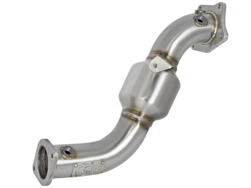 Picture of aFe Twisted Steel Down - Pipe Catted 13 - 16 Cadillac ATS L4 - 2.0L (t)