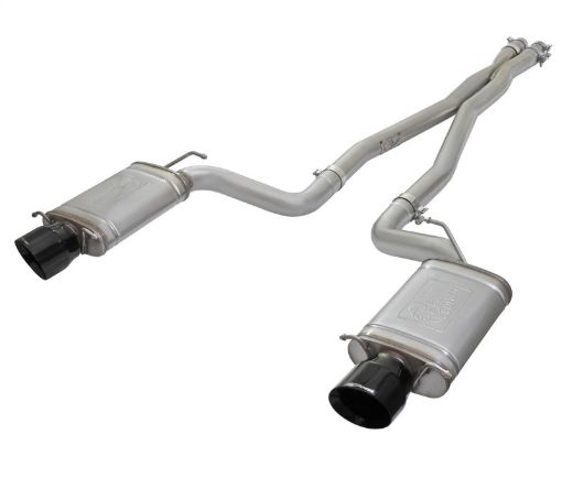 Picture of aFe Mach Force - Xp 3in CB Stainless Steel Dual Exhaust System w Black Tips 09 - 15 Cadillac CTS - V