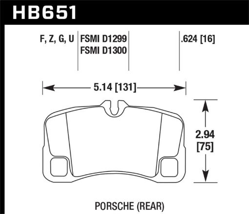 Picture of Hawk 07 - 08 Porsche 911 Turbo911 GT3911 GT3 CUP Rear Ceramic Street Brake Pads