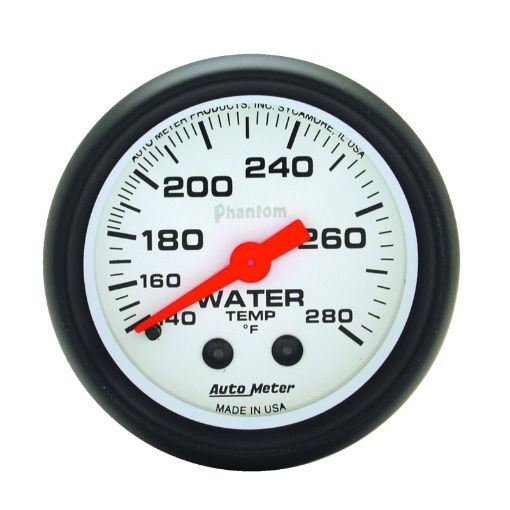 Picture of Autometer Phantom 52mm 140 - 280 Deg F Mechanical Water Temp Gauge