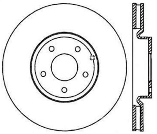 Picture of StopTech SportStop 602 - 08 Nissan 350Z 802 - 04 Infiniti G35 Slotted Drilled Rear Left Rotor
