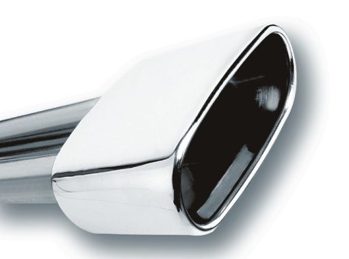 Picture of Borla 2.5in Inlet 6.69in x 3in Rectangular Rolled Angle Cut Single Inlet x 5.63in Long Exhaust Tip