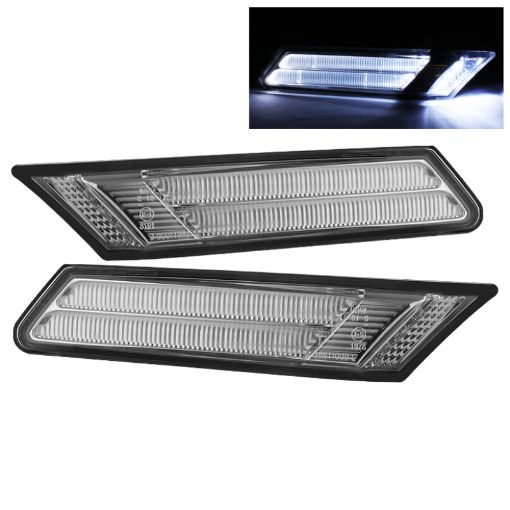 Picture of Xtune Porsche 911 997 05 - 07 Clear LED Bumper Lights Chrome SML - ON - P99705 - CLED - C