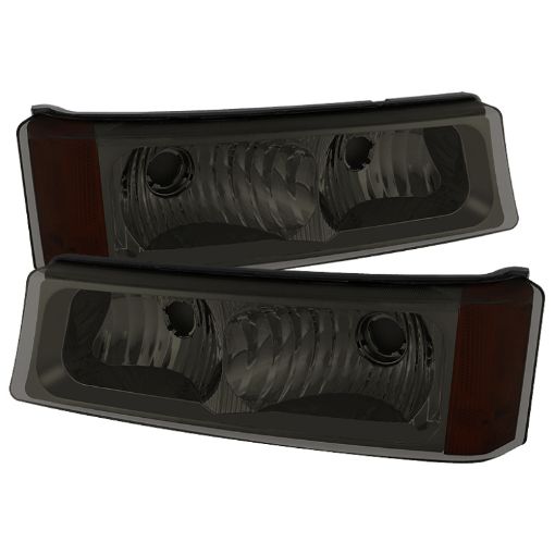 Picture of Xtune Chevy Silverado 03 - 06 Bumper Lights Smoke CBL - JH - CSIL03 - AM - SM
