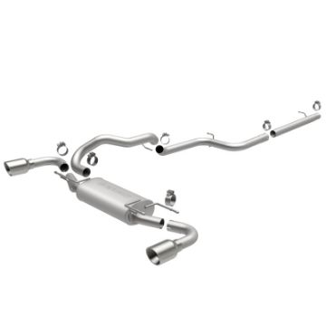 Picture of MagnaFlow 10 - 12 Mazda 3 L4 2.5L Hatchback Split Rear Exit Stainless Cat Back Performance Exhaust