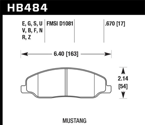 Picture of Hawk 08 - 09 Ford Mustang Bullitt 05 - 12 GT 07 - 08 Shelby GT HT - 14 Race Front Brake Pads