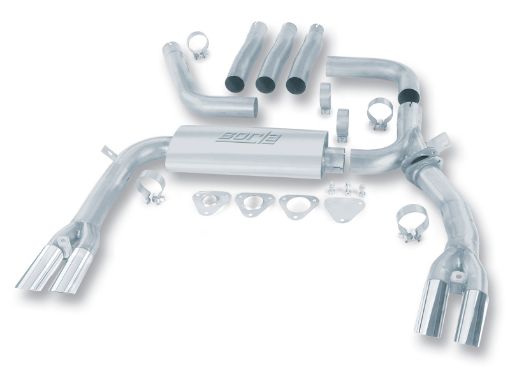 Picture of Borla 84 - 92 Chevrolet Camaro Pontiac Trans Am 5.0L5.7L V8 3in Adj SS Cat - Back Exhaust w Adapters