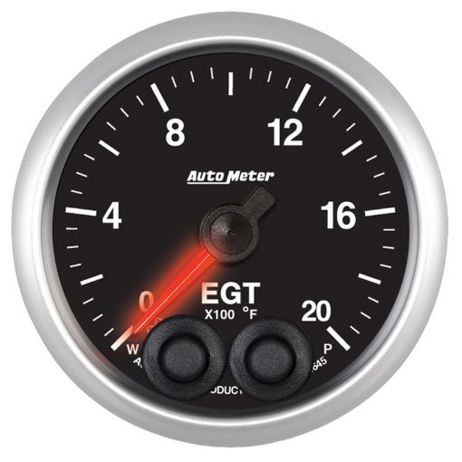 Picture of Autometer Elite 52mm 0 - 2000 Deg F Full Sweep Electronic Exhuast Gas Temperature Gauge