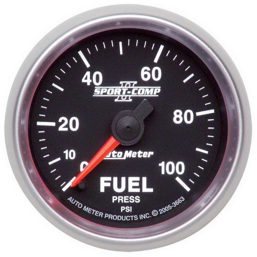 Picture of Autometer Sport - Comp II 52mm 0 - 100 PSI Full Sweep Electronic Fuel Pressure Gauge