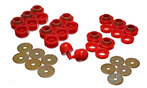 Picture of Energy Suspension 97 - 06 Jeep Wrangler YJ TJ Red Body(cab) Mount Set