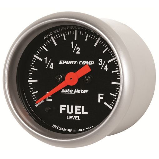 Picture of Autometer Sport Comp 52mm Full Sweep Electronic Fuel Level Programmable Empty - Full Range Gauge
