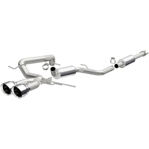 Picture of MagnaFlow 13 Ford Focus 2.0L Turbocharged ST Dual Center Rear Exit Stainless Cat Back Perf Exhaust