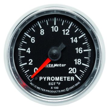 Picture of Autometer GS 0 - 2000 degree F Full Sweep Electronic Pyrometer Gauge